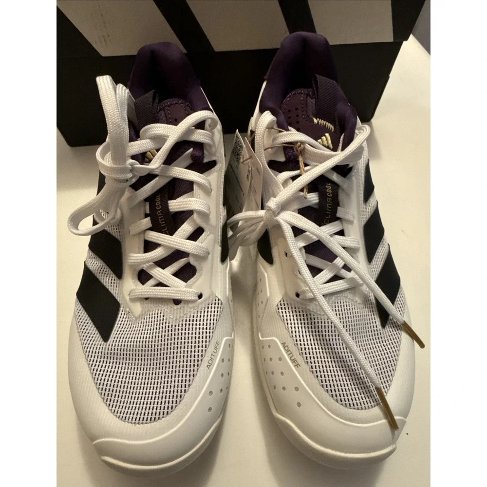 Adidas adizero Ubersonic 5 M NM JQ3778 Men's 7 White Purple & Gold New NiB